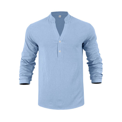 ⏳🔥 50% RABATT – zeitlich begrenzt!👔Lässiges Henley-T-Shirt für Herren