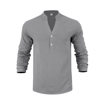 ⏳🔥 50% RABATT – zeitlich begrenzt!👔Lässiges Henley-T-Shirt für Herren