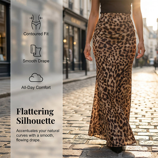 🐆 Lässiger, schicker langer Rock mit Leopardenmuster ✨ Trendig & bequem!