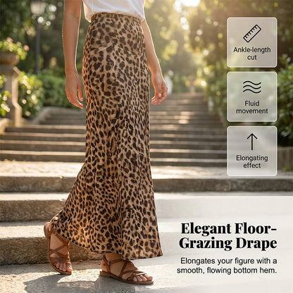 🐆 Lässiger, schicker langer Rock mit Leopardenmuster ✨ Trendig & bequem!