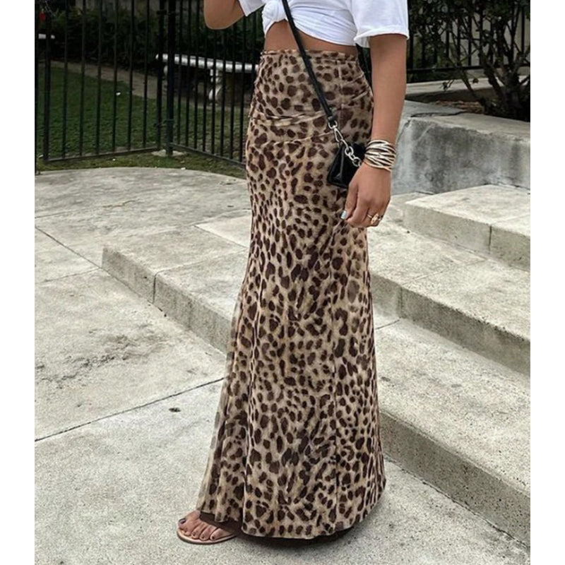 🐆 Lässiger, schicker langer Rock mit Leopardenmuster ✨ Trendig & bequem!