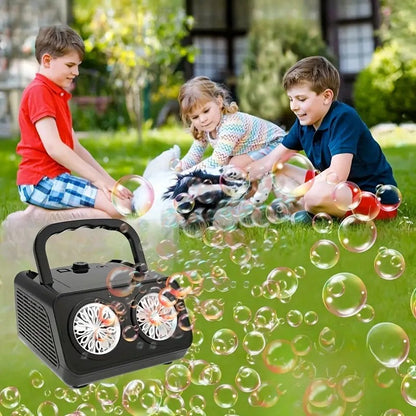 💎50% HANDGEFÜHRTE SEIFENBLASEN-MASCHINE!  26 Löcher, 2000+ Blasen/Min & Magische Lichter für Partys