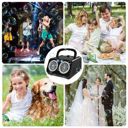 💎50% HANDGEFÜHRTE SEIFENBLASEN-MASCHINE!  26 Löcher, 2000+ Blasen/Min & Magische Lichter für Partys