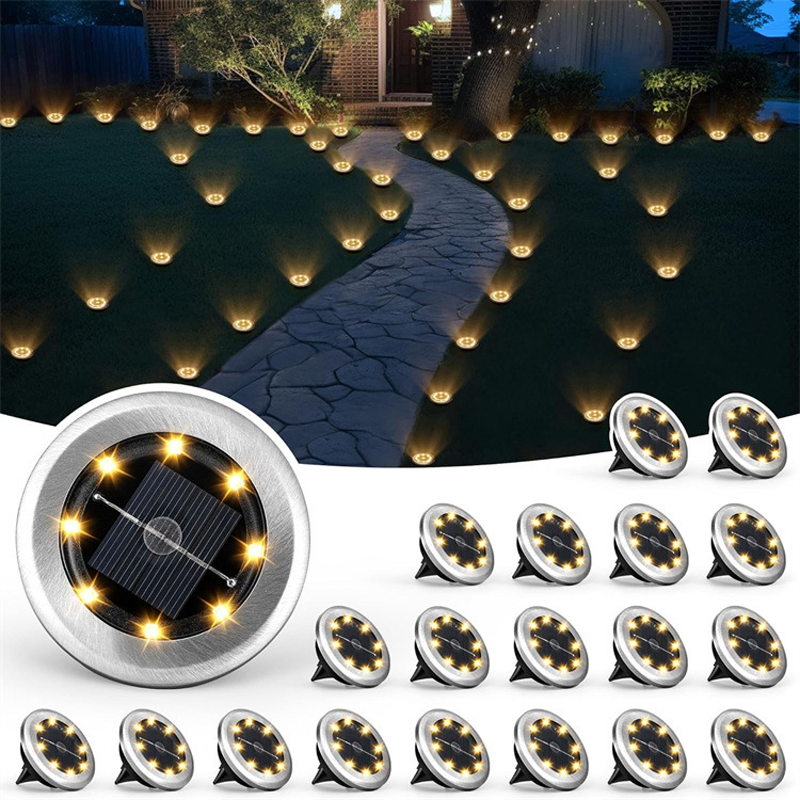 🌙✨Solar-Bodenleuchten für Garten & Wege - Automatischer Sensor & wetterfest