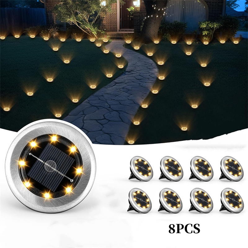 🌙✨Solar-Bodenleuchten für Garten & Wege - Automatischer Sensor & wetterfest