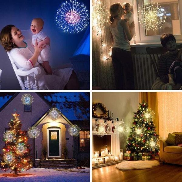 🔥Solange der Vorrat reicht 40 % Rabatt!🎉Hängende Starburst Fairy Lights für Weihnachten
