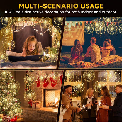 🔥Solange der Vorrat reicht 40 % Rabatt!🎉Hängende Starburst Fairy Lights für Weihnachten