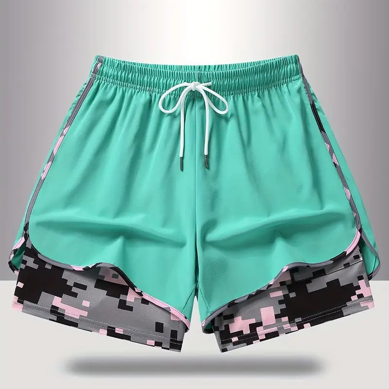 50 % RABATT AUF 2-IN-1-SPORTSHORTS! 🔥 Atmungsaktives Material, Camouflage-Futter & Taschen für Damen 🏃‍♀️✨