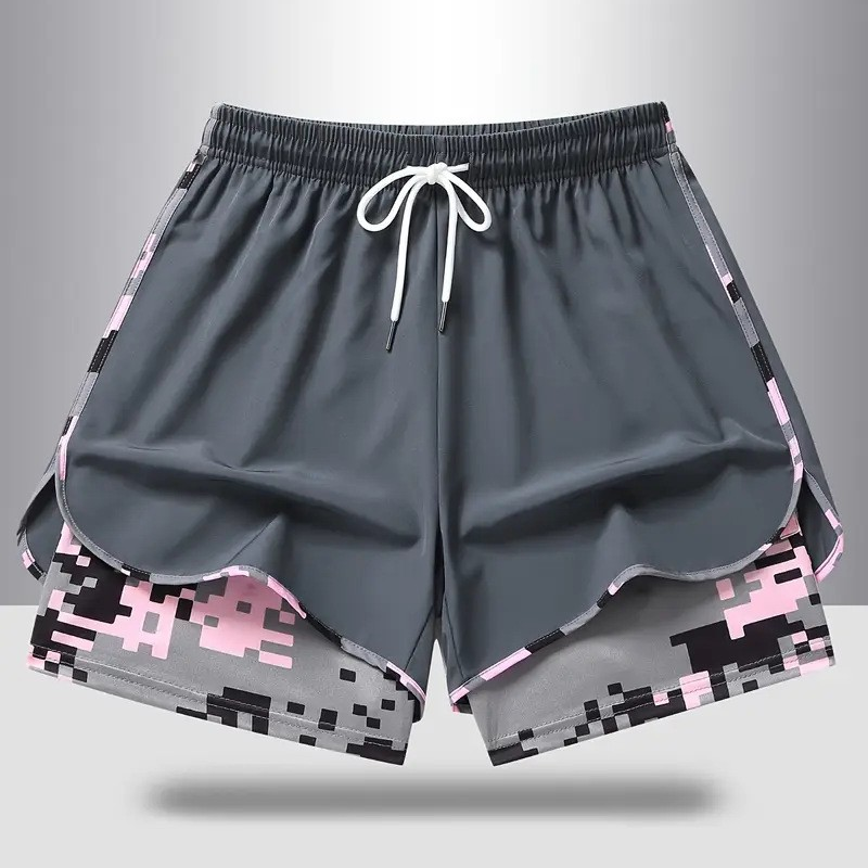 50 % RABATT AUF 2-IN-1-SPORTSHORTS! 🔥 Atmungsaktives Material, Camouflage-Futter & Taschen für Damen 🏃‍♀️✨