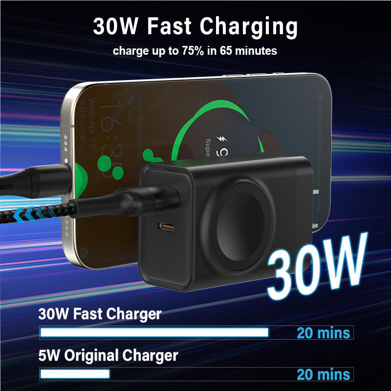 ⚡🔋3-in-1-Wireless-Wandladegerät für die Uhr⏱️✨