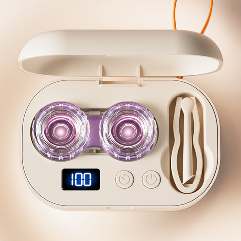 👓💧 Electric Contact Lens Cleaning Case – Portable & Rechargeable