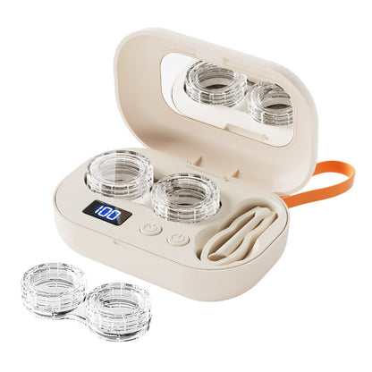 👓💧 Electric Contact Lens Cleaning Case – Portable & Rechargeable