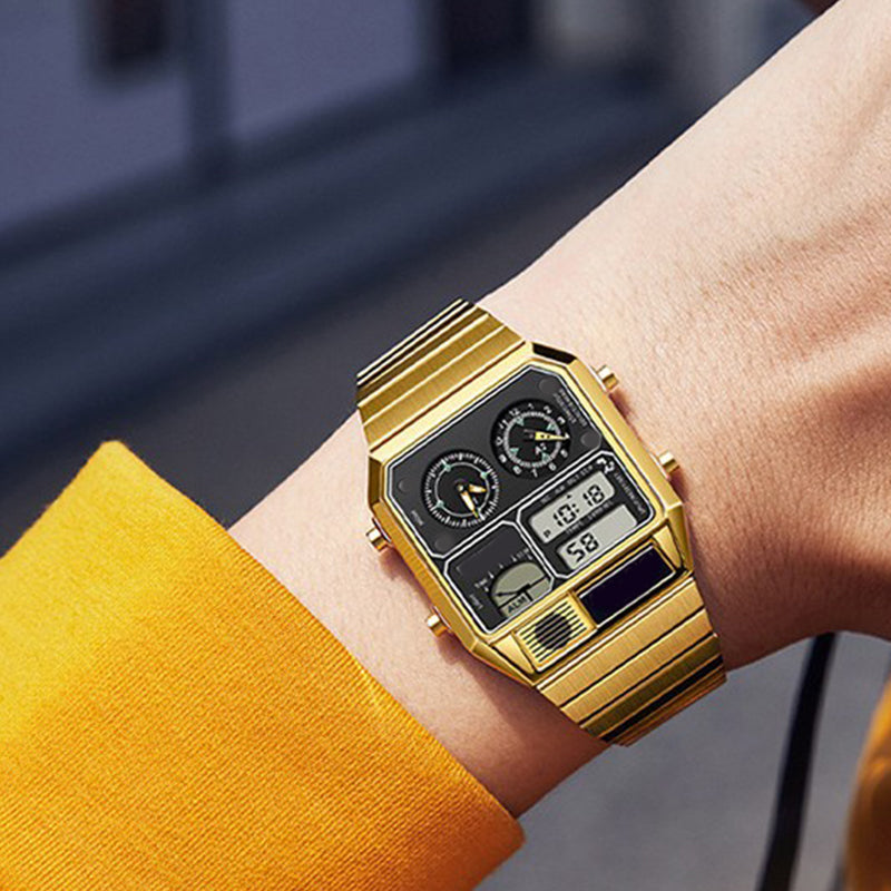 ⏱️✨ Multifunktionale Retro-Digitaluhr für Herren