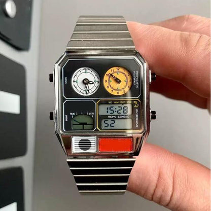 ⏱️✨ Multifunktionale Retro-Digitaluhr für Herren