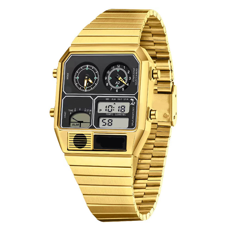 ⏱️✨ Multifunktionale Retro-Digitaluhr für Herren