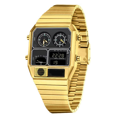 ⏱️✨ Multifunktionale Retro-Digitaluhr für Herren
