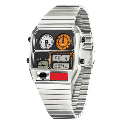 ⏱️✨ Multifunktionale Retro-Digitaluhr für Herren