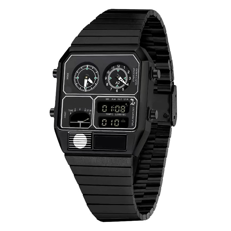 ⏱️✨ Multifunktionale Retro-Digitaluhr für Herren
