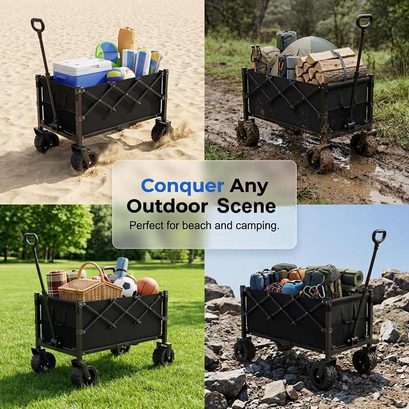 🛒 50% RABATT! 🌿 Faltbarer Transportwagen – Stabiler Stahlrahmen & 80 kg Traglast – Ideal für Garten, Camping oder Strand – leicht & zusammenklappbar – praktisch für Ausflüge und Einkäufe 🏖️🧳✨