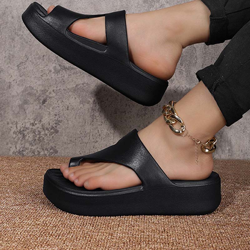 👡✨ Damen Sandalen mit Plateau-Absatz & Zehensteg 🔥