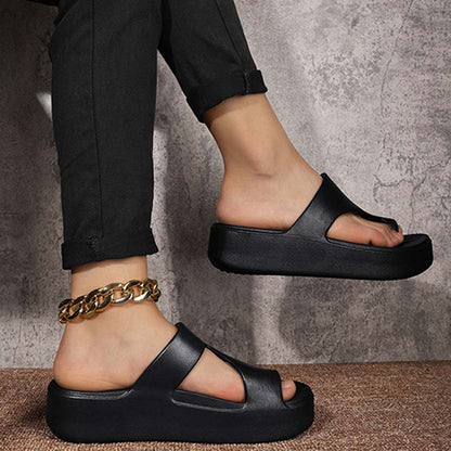 👡✨ Damen Sandalen mit Plateau-Absatz & Zehensteg 🔥