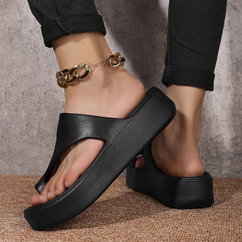 👡✨ Damen Sandalen mit Plateau-Absatz & Zehensteg 🔥