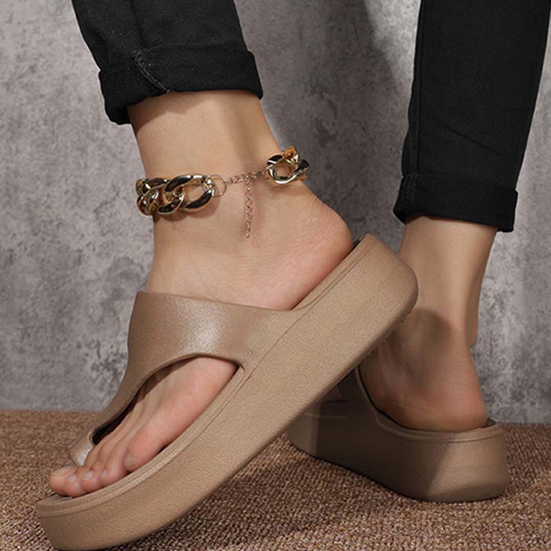 👡✨ Damen Sandalen mit Plateau-Absatz & Zehensteg 🔥