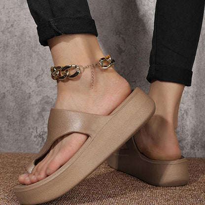 👡✨ Damen Sandalen mit Plateau-Absatz & Zehensteg 🔥