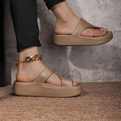 👡✨ Damen Sandalen mit Plateau-Absatz & Zehensteg 🔥