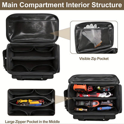 🧰 50% RABATT! 🔧 Robuste 14-Zoll-Werkzeugtasche aus Canvas – Extra Großes Fassungsvermögen, Hochdichtes Canvas, Abrieb- & Reißfest Für Langlebigen Einsatz 🛠️