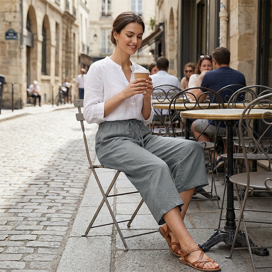 👖🔥Caprihose für Damen mit Kordelzug und lässigem Schnitt
