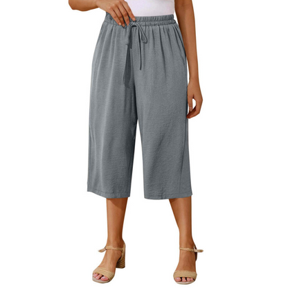 👖🔥Caprihose für Damen mit Kordelzug und lässigem Schnitt
