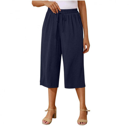 👖🔥Caprihose für Damen mit Kordelzug und lässigem Schnitt