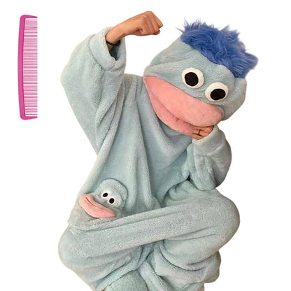 Eleganz braucht keine Worte 🐟Kuscheliger Pyjama aus Korallenfleece mit Figuren🧸
