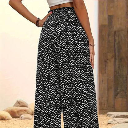 👗⏰ 50% RABATT nur für kurze Zeit! Damen-Hose mit gerafftem Hohem Bund & Weitem Bein – Leicht, vielseitig & eleganter Oversize-Style 🌿