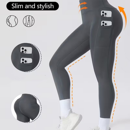 ✨ Hochtaillierte Yoga-Hose mit figurformendem Effekt & praktischen Taschen ✨