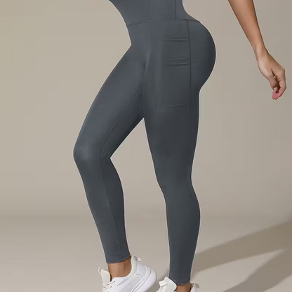 ✨ Hochtaillierte Yoga-Hose mit figurformendem Effekt & praktischen Taschen ✨