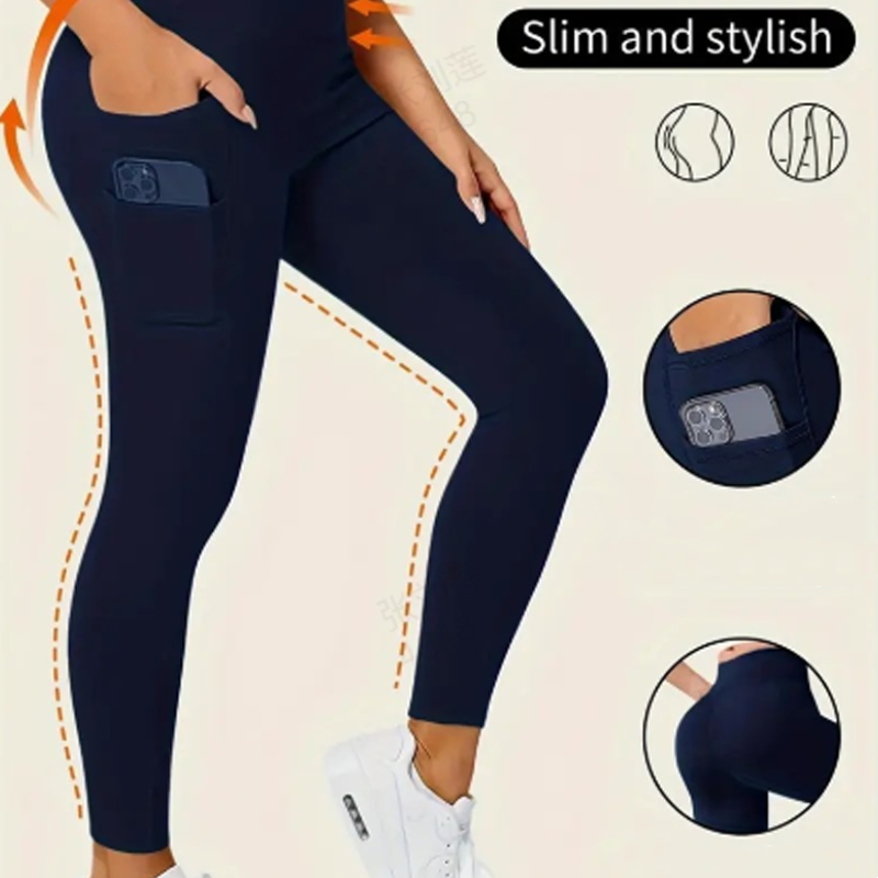 ✨ Hochtaillierte Yoga-Hose mit figurformendem Effekt & praktischen Taschen ✨