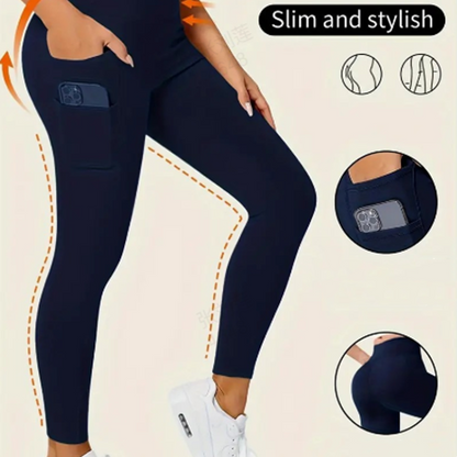 ✨ Hochtaillierte Yoga-Hose mit figurformendem Effekt & praktischen Taschen ✨