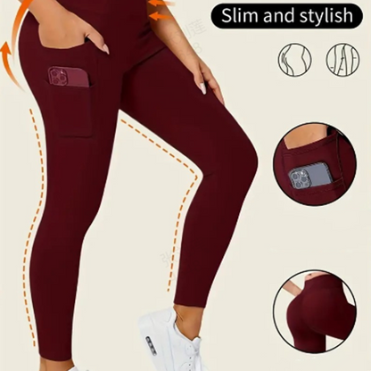 ✨ Hochtaillierte Yoga-Hose mit figurformendem Effekt & praktischen Taschen ✨