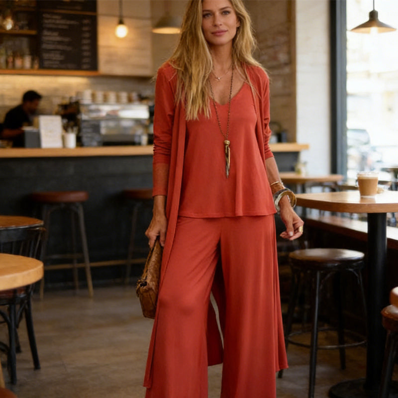 🧥👚3-teiliges, locker sitzendes Loungewear-Set für Damen