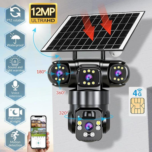🔎📷 50% RABATT! 6K 9MP 3-Linsen Kamera – 10x Zoom, 360° PTZ, Farb-Nachtsicht 🌙🔍 IP66 wasserdicht – Rundumschutz ohne toten Winkel
