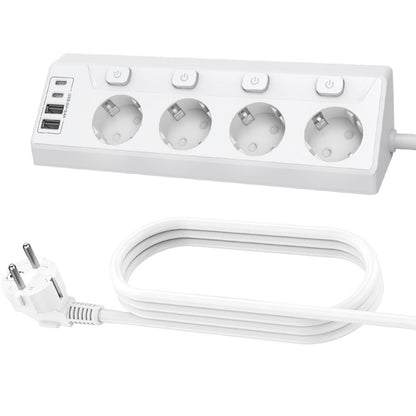 💡🔌 Steckdosenleiste mit 4 Steckdosen ✨ Einzelnen Schaltern & USB-Anschlüssen 📱