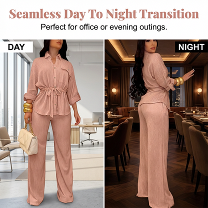👚 50% RABATT! 🌸 Damen Kordelzug-Shirt & Weithosen-Set – Bequem, Vielseitig & Perfekt Für Einen Lässigen Look 💃