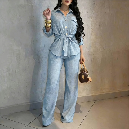 👚 50% RABATT! 🌸 Damen Kordelzug-Shirt & Weithosen-Set – Bequem, Vielseitig & Perfekt Für Einen Lässigen Look 💃