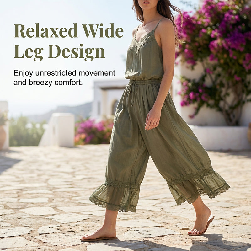 ✨ Lässiger Spitzen-Cami-Jumpsuit für Damen 👗🌸