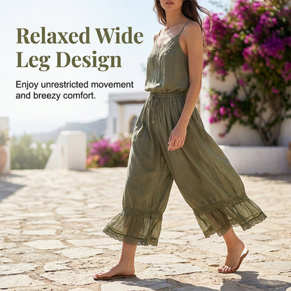 ✨ Lässiger Spitzen-Cami-Jumpsuit für Damen 👗🌸