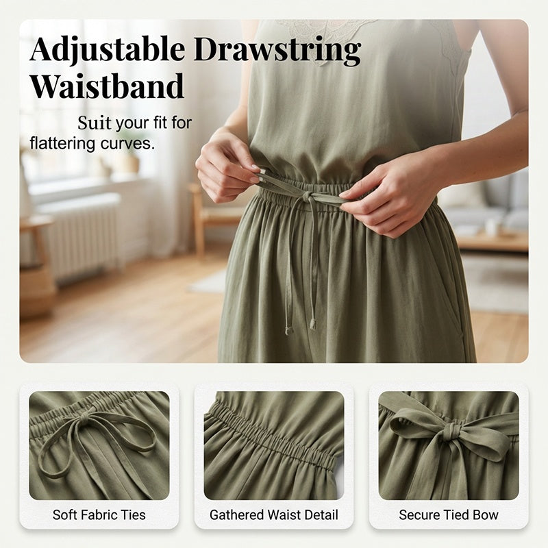 ✨ Lässiger Spitzen-Cami-Jumpsuit für Damen 👗🌸
