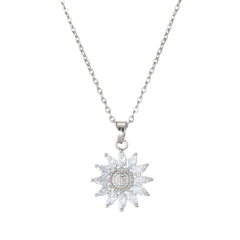 💛 Sonnenblumen-Kette für Damen – Dezenter Schmuck für Alltag, Büro und Freizeit