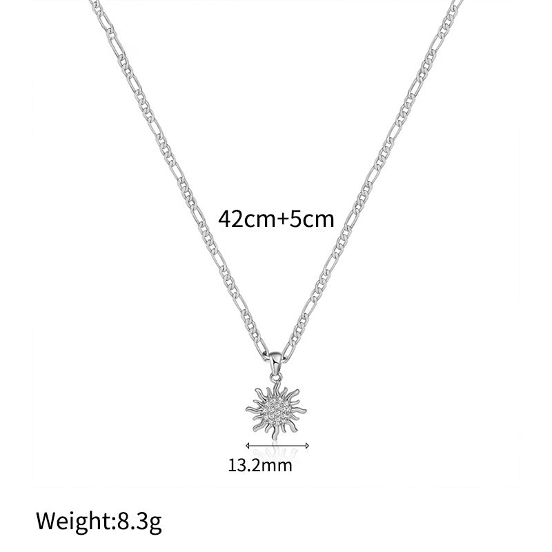 💛 Sonnenblumen-Kette für Damen – Dezenter Schmuck für Alltag, Büro und Freizeit